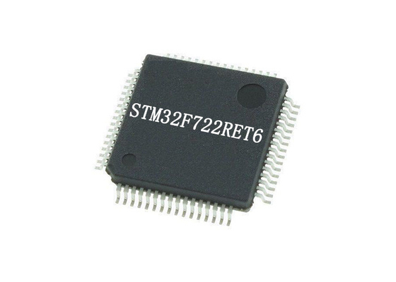 ICs откалывают STM32F722RET6 пакет IC 64-LQFP микроконтроллера РУКИ Cortex-M7