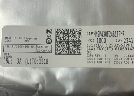 Смешанный микроконтроллер интегральной схемы MSP430F2481TPMR 64-LQFP 16MHz