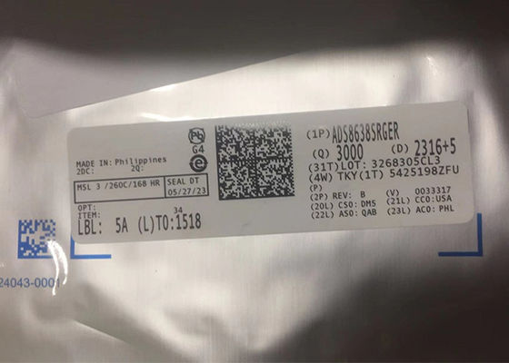 8-канальный ADS8638SRGER 12-битный SAR аналоговый к цифровому преобразователю 24-VQFN IC чипы