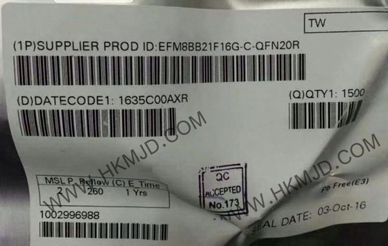 Микроконтроллер MCU EFM8BB21F16G-C-QFN20R 8-битный 50MHz CIP-51 8051 Микроконтроллер IC 20-QFN