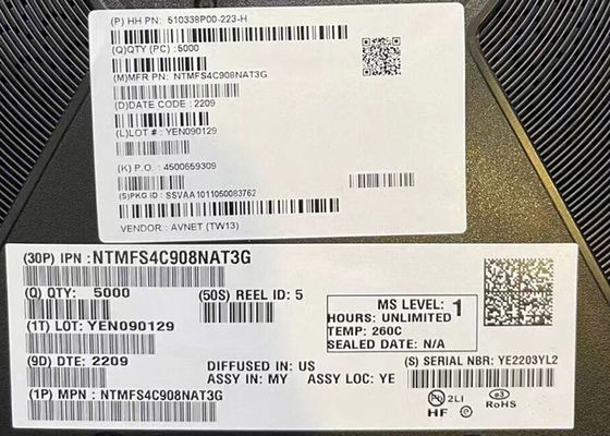 Чип интегральной схемы NTMFS4C908NAT3G одноканальные мощные N-канальные транзисторы MOSFET