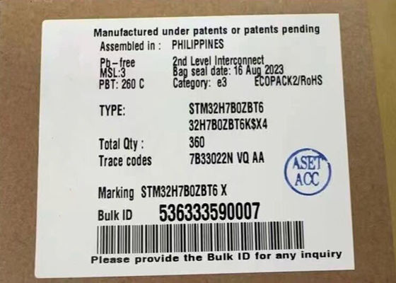 Микроконтроллер MCU STM32H7B0ZBT6 врезал пакет микроконтроллеров 144-LQFP