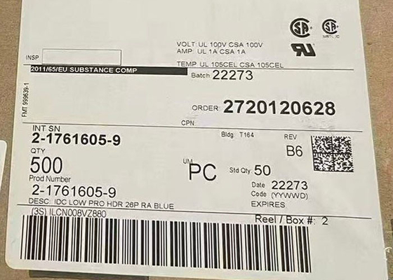 Коннекторы 2-1761605-9 Коннекторы из проволоки в доску 26Положение Коннекторы для кабеля с лентой