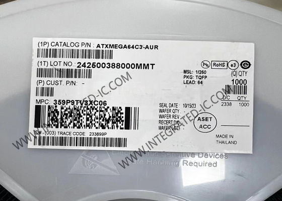 ATXMEGA64C3-AUR Микроконтроллер MCU 8-битный 32MHz Микроконтроллер TQFP-64 Пакет