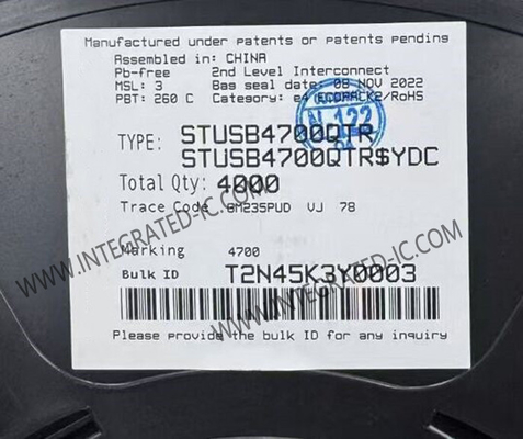 STUSB4700QTR интегральный микросхема чип 400kb/s самостоятельный контроллер USB PD QFN-24