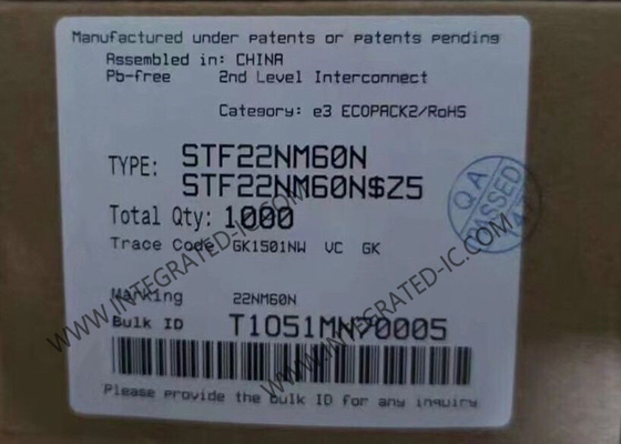 STF22NM60N интегральный микросхема 600V MDmesh II N-канальный мощный MOSFET транзисторы