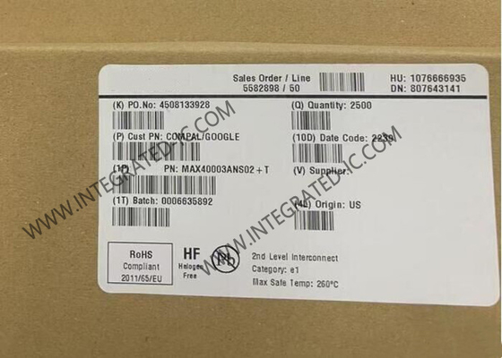 MAX40003ANS02 Комплексная микросхема с микросхемой с 4-упорным сравнителем NanoPower 600nA Аналоговый сравнитель