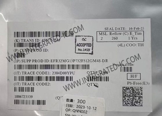 Модуль беспроводной связи EFR32MG13P732F512GM48-DR Многопротокольный беспроводной радиочастотный приемопередатчик