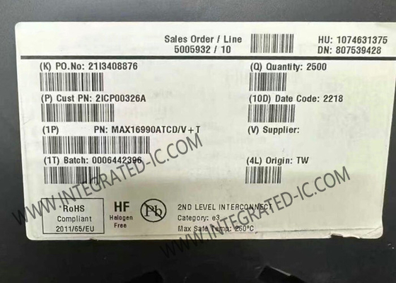 Комплексные микросхемы MAX16990ATCD 36V 2.5MHz Автомобильные контроллеры усиления