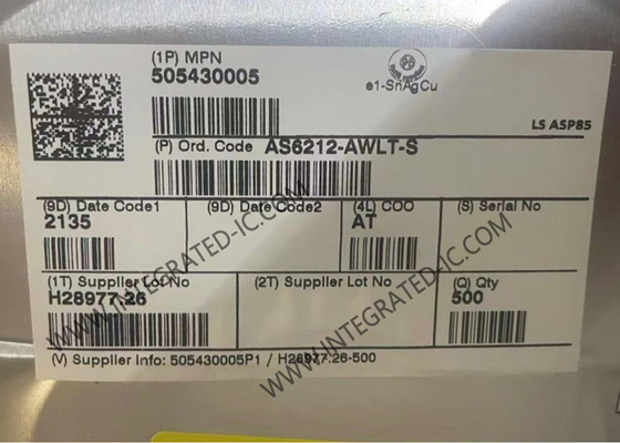 AS6212-AWLT-S Датчик ИС Высокоточный Цифровой Датчик Температуры WLCSP6
