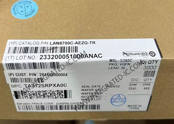 LAN8700C-AEZG Ethernet IC 10/100 Базовый T/TX Ethernet физический приемник