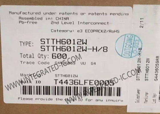 STTH6012W Интегральная схема чипа 1200В 60А Сверхбыстрый высоковольтный диод DO-247-2