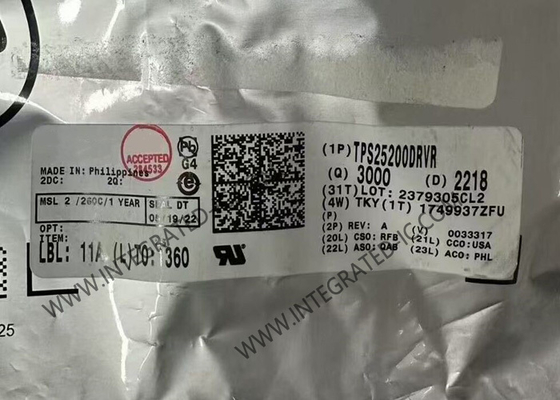 TPS25200DRVR Integrated Circuit Chip 5V eFuse с точно регулируемым ограничением тока и зажимкой для перенапряжения