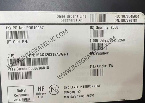 Цифровые изоляторы интегральной схемы MAX12931BASA с двумя каналами низкой мощности 3kVRMS