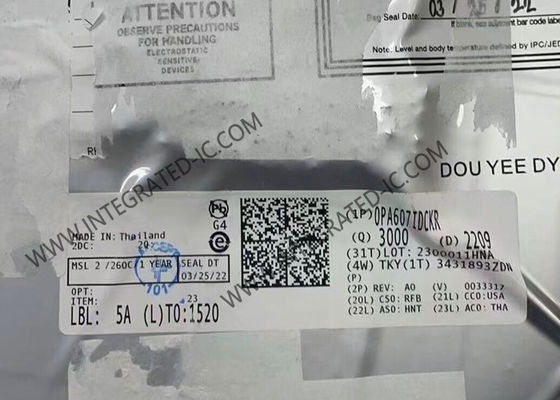 OPA607IDCKR Интегральная схема чипа 50 МГц маломощный КМОП операционный усилитель для экономически чувствительных систем