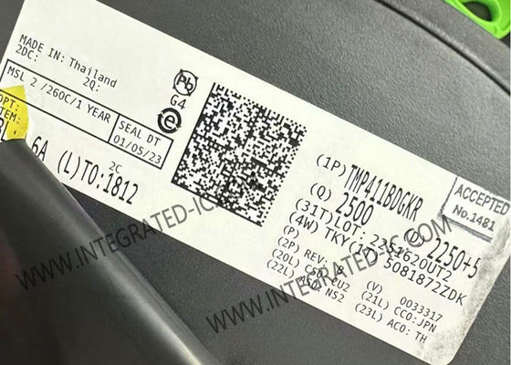 TMP411BDGKR Sensor IC Дальний и местный датчик температуры с N-фактором и коррекцией серийного сопротивления