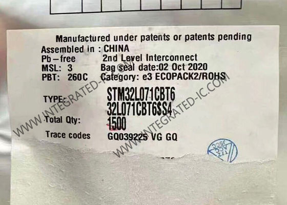 Микроконтроллер STM32L071CBT6 MCU, маломощный 32-битный одноядерный встраиваемый микроконтроллер