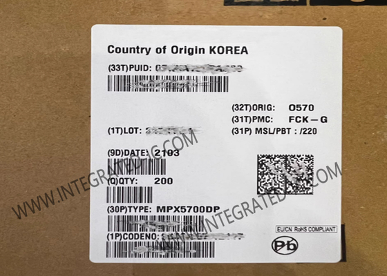 Датчик давления MPX5700DP, 700 кПа, 7 мА, 5 В, дифференциальный