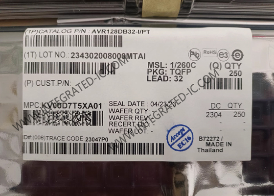 AVR128DB32-I/PT Микроконтроллер MCU 8-разрядный 24 МГц 128 КБ Flash AVR DB Микроконтроллер IC