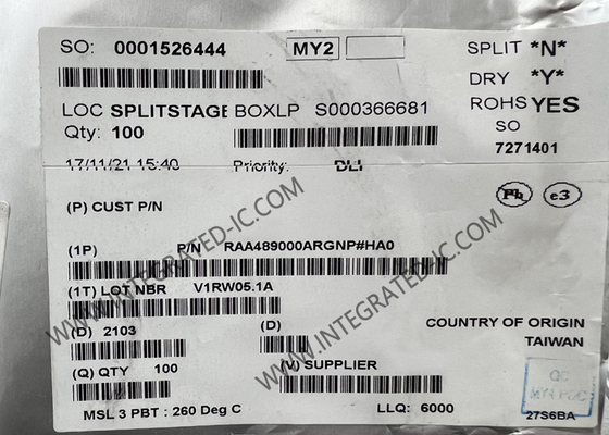 RAA489000ARGNP Integrated Circuit Chip Buck-Boost Конфигурируемый зарядное устройство для батарей