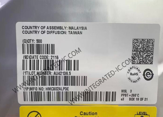 Интегральная схема HMC802ALP3E GaAs MMIC 1-битный цифровой аттенюатор с положительным управлением