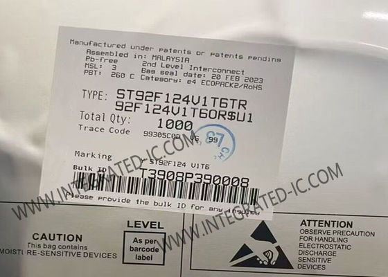 Микроконтроллер ST92F124V1T6 MCU 8-разрядный 24 МГц однополярный Flash MCU в корпусе LQFP100