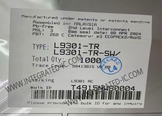 L9301-TR Интегральная схема октального драйвера нижнего плеча для автомобильной промышленности с 8 драйверами, 8 выходами и выходным током 2,2 А в корпусе PowerSSO-36