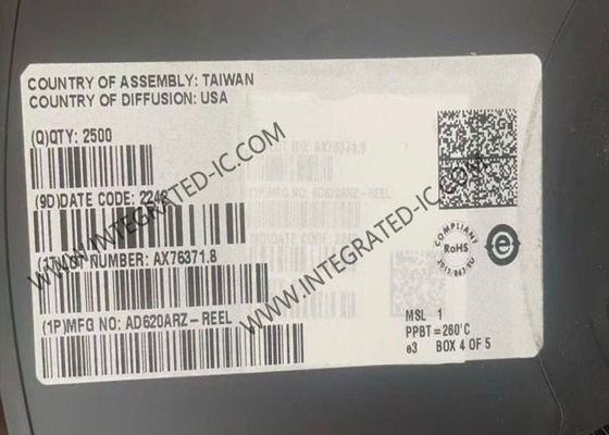 AD620ARZ Усилитель приборов интегральной схемы с 1 каналом 1 МГц полосой пропускания и скоростью 1,2 В/с