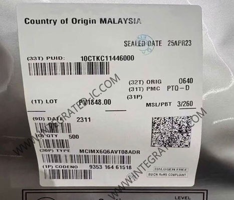 Микроконтроллер MCIMX6Q6AVT08ADR MCU i.MX6Q Quad Core 32-разрядный 852 МГц ARM Cortex-A9 Микропроцессор с тактовой частотой 1 ГГц