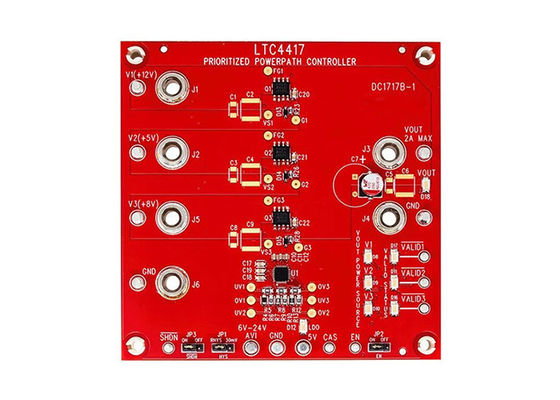Плата оценки управления питанием PowerPath™ Power Distribution Switch для встраиваемых решений DC1717B