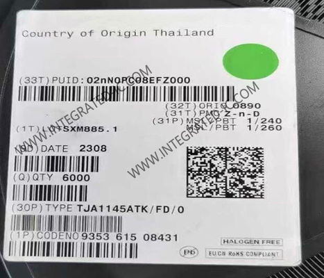 TJA1145ATK Микросхема высокоскоростного приемопередатчика CAN с пропускной способностью 5 Мбит/с и защитой от электростатического разряда 8 кВ