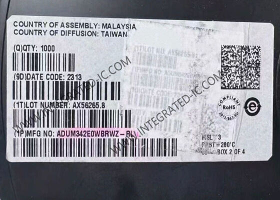 Чип интегральной схемы ADUM342E0WBRWZ 5700Vrms Четырехканальные цифровые изоляторы