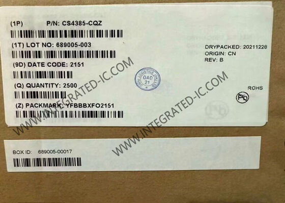 CS4385-CQZ 8-канальный преобразователь DAC с динамическим диапазоном 114 дБ и скоростью отбора образцов 192 кГц