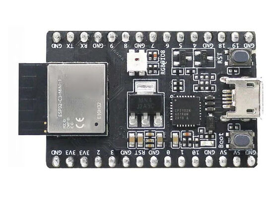 ESP32-C3-DEVKITM-1-N4X Встроенные решения ESP32-C3-MINI-1 или ESP32-C3-MINI-1U Development Board