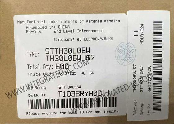 STTH30L06W интегральный микросхема 600V 30A Ультра быстрый рекуператор DO-247-2 Пакет