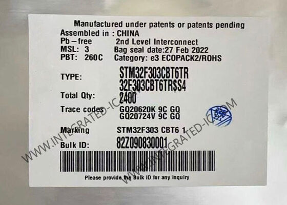 STM32F303CBT6TR 32-битный микроконтроллер с 72MHz ARM Cortex-M4 Core и 128KB флэш-памяти