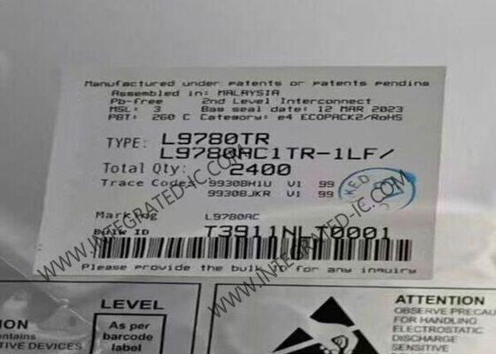 L9780TR Датчик IC Широкодиапазонный интерфейс датчика соотношения воздух/топливо с напряжением питания 4,9 В ~ 5,1 В в корпусе LQFP-48