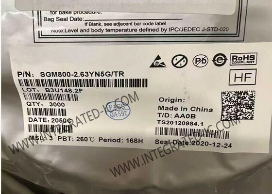 SGM800-2.63YN5G Маломощный интегральный микросхема чип с конденсатор-регулируемым резетом Timeout для системного напряжения от 1,6 В до 5 В