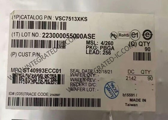 VSC7513XKS Ethernet IC 8-портовый промышленный гигабитный Ethernet-коммутатор с 4 медными PHY