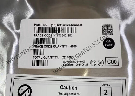 NRF52820-QDAA-R BT IC Bluetooth System-on-Chip с выходной мощностью 8 дБм, поддержкой BT 5.3 и расширенным температурным диапазоном от -40°C до 105°C