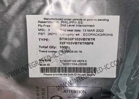 Микроконтроллер STM32F103VBT6 с 72 МГц ядром ARM Cortex-M3 32-бит и 128 КБ флэш-памяти