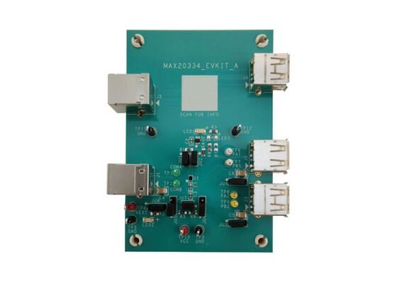 MAX20334EVKIT Встроенные решения Плата оценки MAX20334 сдвоенного аналогового переключателя SPDT