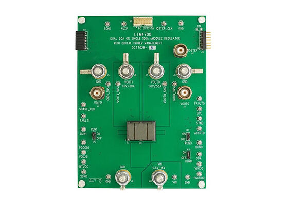 DC2702B-B Embedded Solutions 100A Step-Down DC/DC Regulator Evaluation Board (Корпорация по оценке регулятора постоянного тока и постоянного тока)