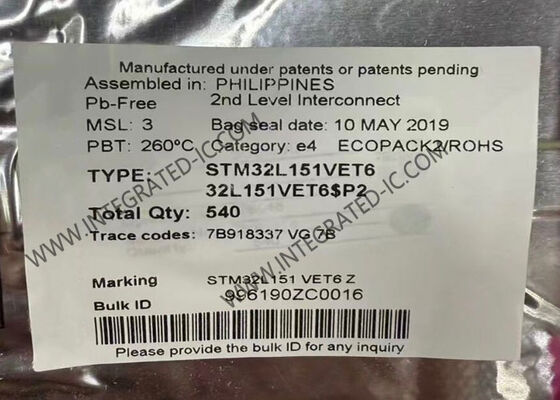 STM32L151VET6 Микроконтроллер MCU Сверхнизкомощный ARM Cortex-M3 32-битная 512 кБ Флэш-память 32MHz MCU