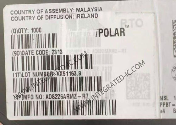 AD8226ARMZ Усилитель приборов IC-чип с широким диапазоном питания Rail-to-Rail и полосой передачи 1,5 МГц