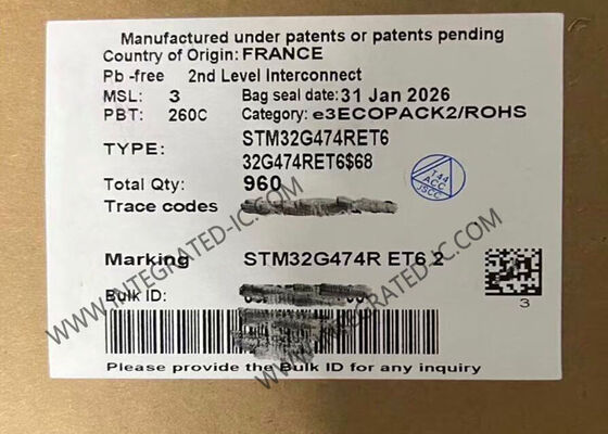 Микроконтроллер STM32G474RET6, 32-разрядный, 170 МГц, ARM Cortex-M4F