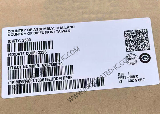 Интегральная схема LTC3616EUDD, 6А, 4МГц, монолитный синхронный понижающий DC/DC преобразователь с низким током покоя