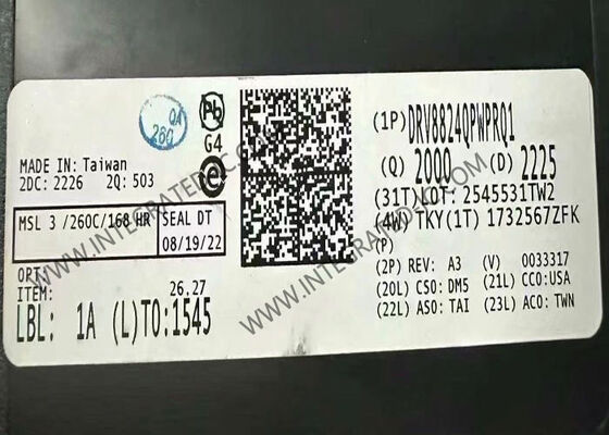 Интегральная схема DRV8824QPWPRQ1, 47 В, 1,6 А, автомобильный биполярный драйвер шагового двигателя