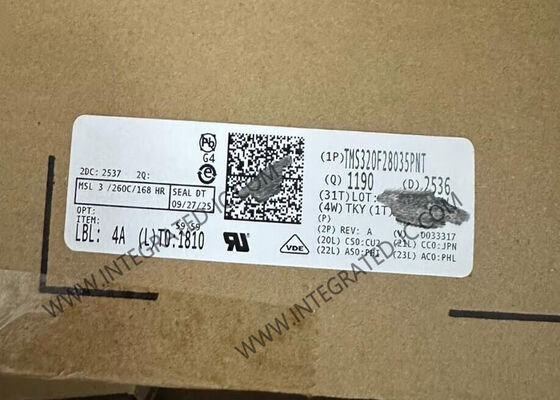 TMS320F28035PNT C2000™ 32-разрядный микроконтроллер MCU с частотой 60 МГц, 128 КБ Flash-памяти и 45 входами/выходами Real-Time MCU