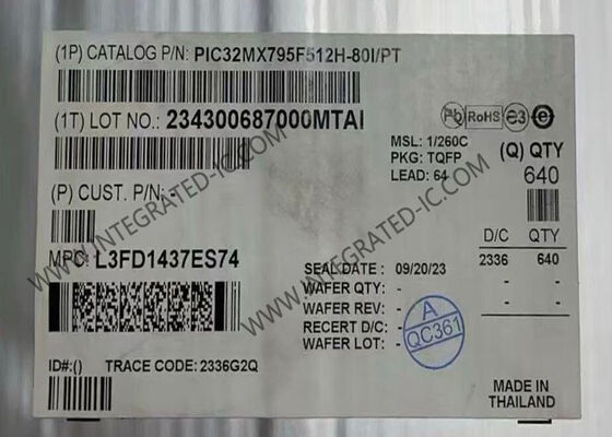 PIC32MX795F512H-80I/PT Микроконтроллер MCU 32-битный 80MHz